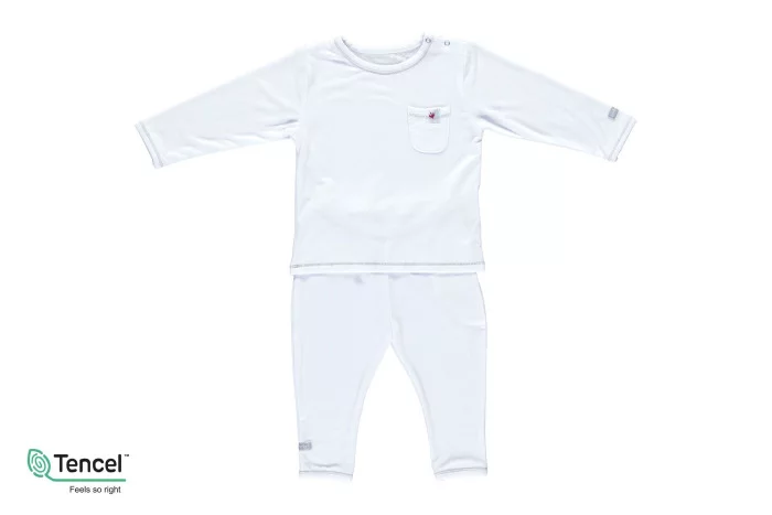Pyjama Tencel (6-12m) - White